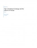 The Columbian Exchange and the Effects on Europe